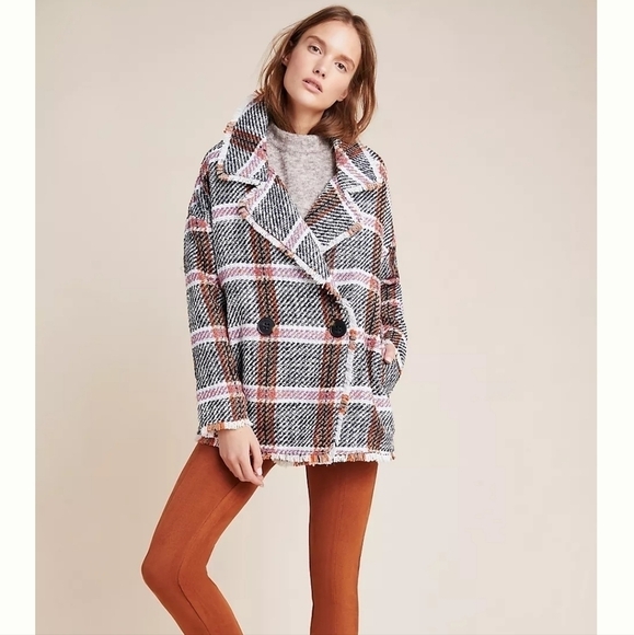 Anthropologie Eva Franco Carrie Tweed coat NWT m - Picture 1 of 11